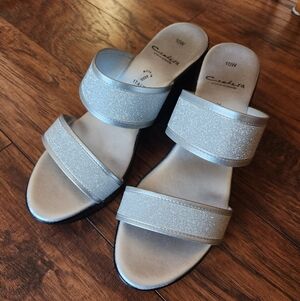 Women's Silver Sandals 10 W